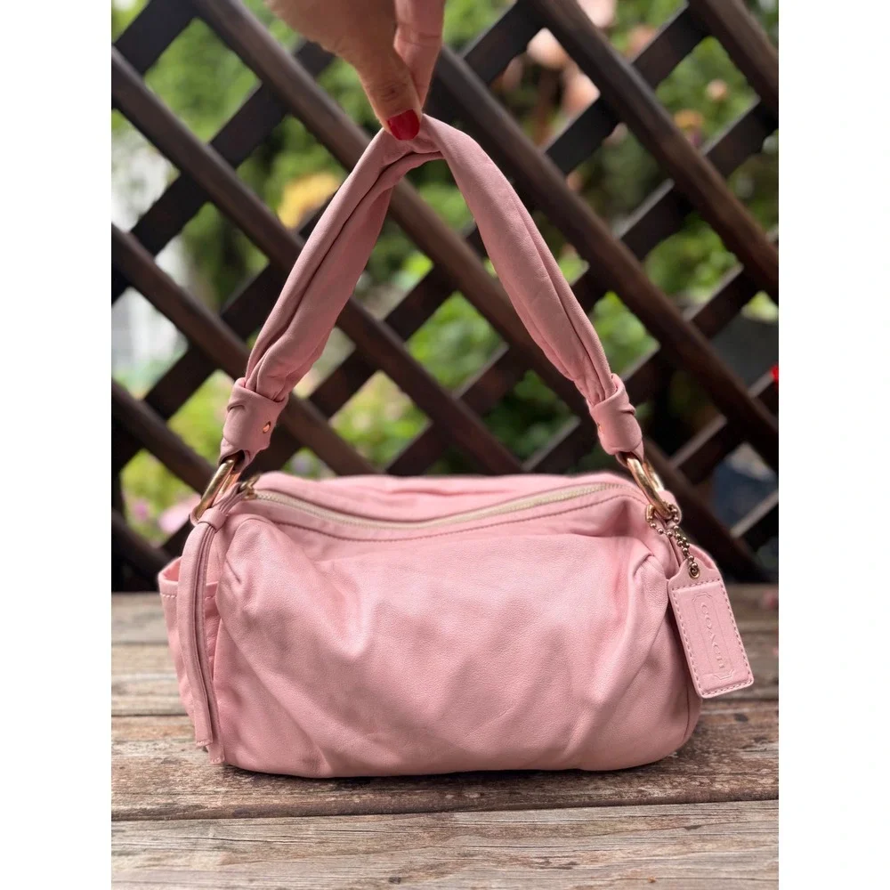 Coach Y2K Parker Pink Leather Shoulder Handbag Purse 13442